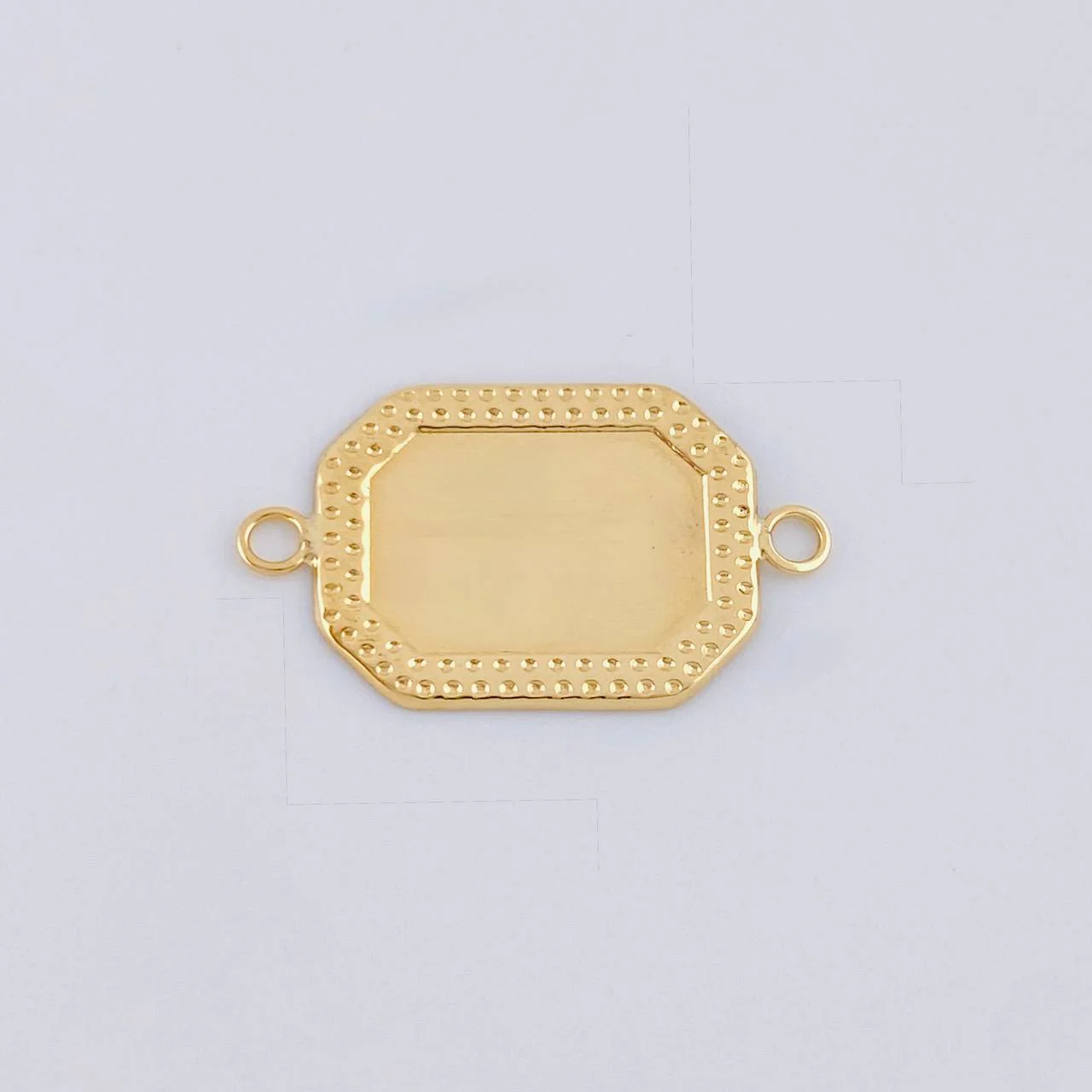 Herraje Placa Marco Bordeado 0.5 g / 2 cm Oro Amarillo 18K