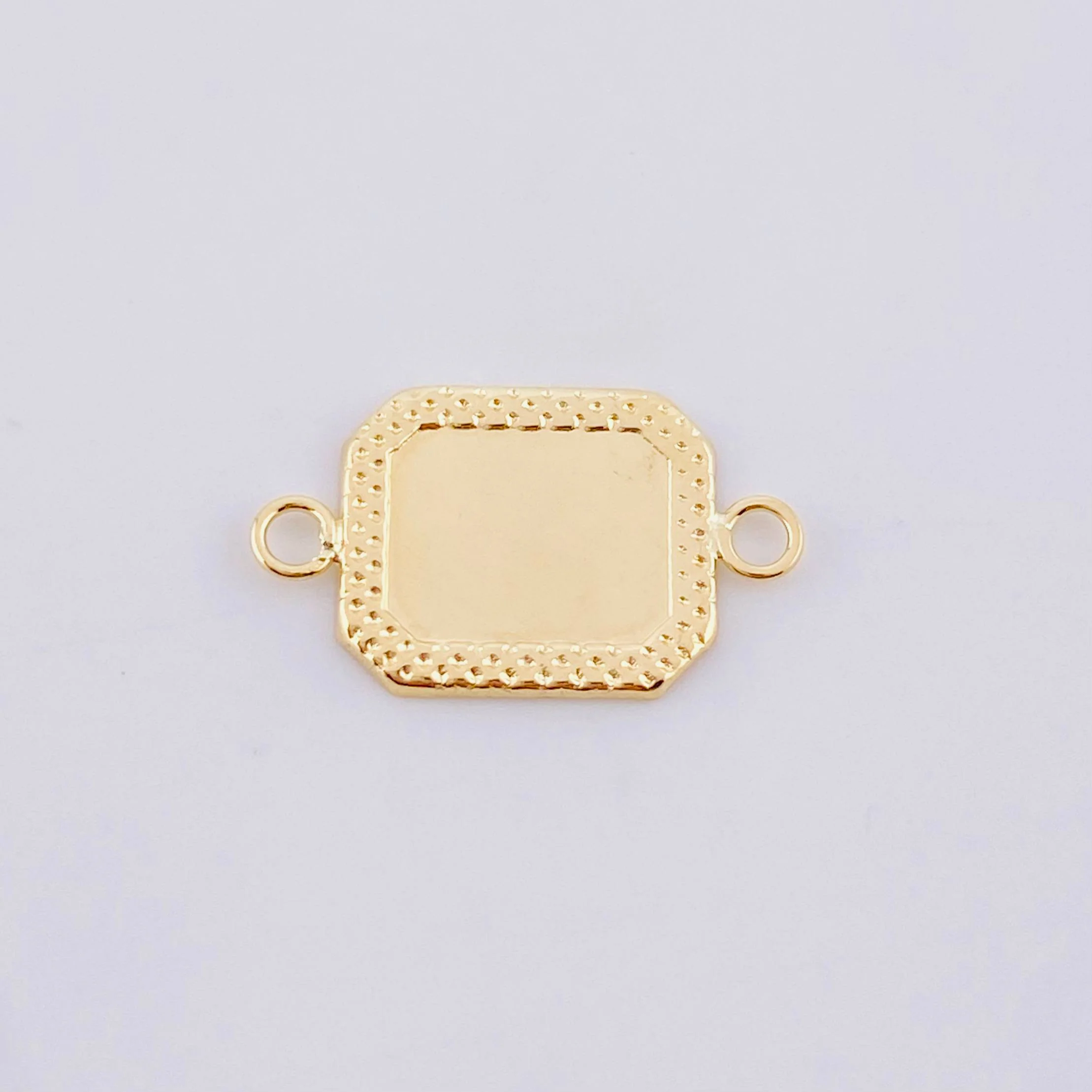 Herraje Placa Marco Bordeado 0.5 g / 2 cm Oro Amarillo 18K