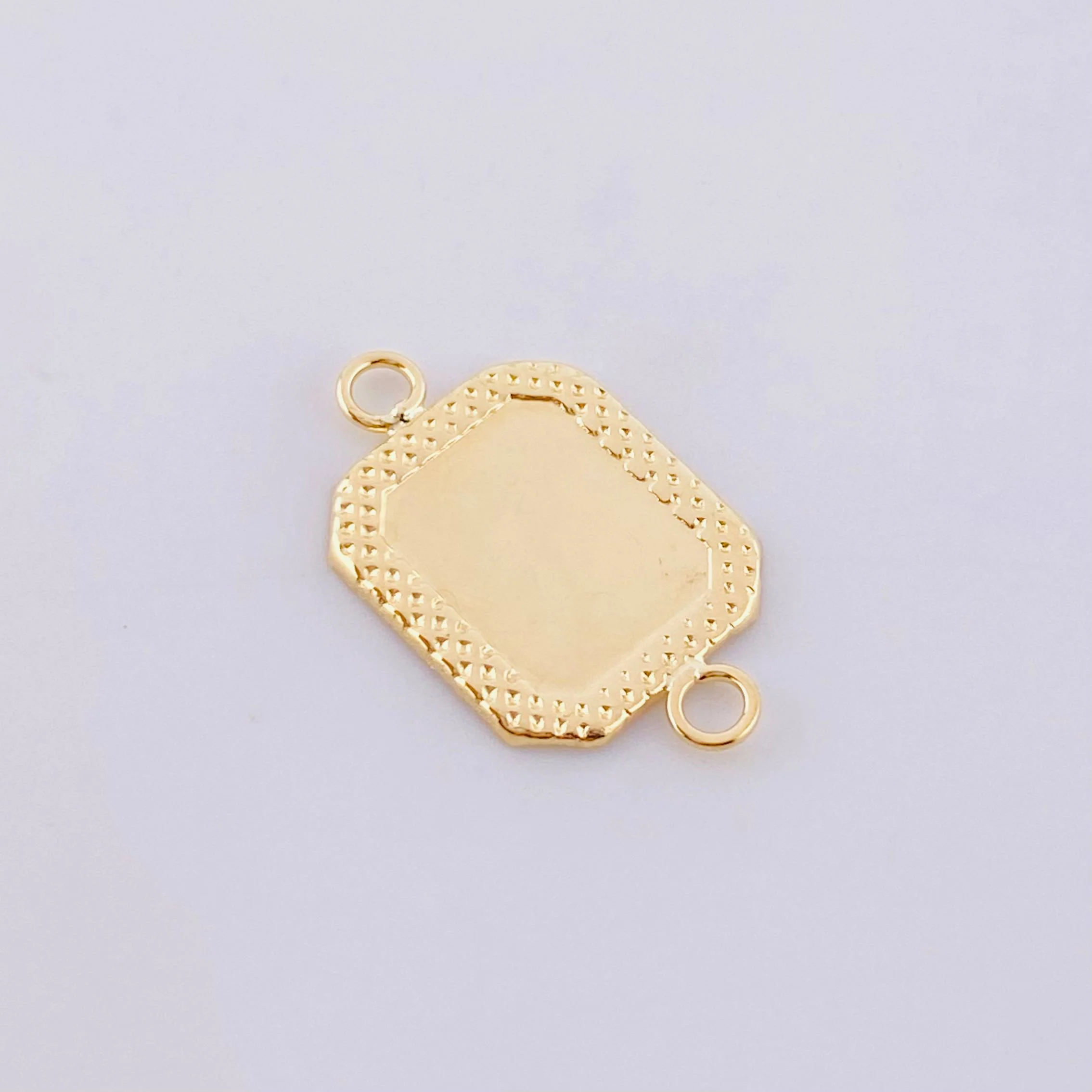 Herraje Placa Marco Bordeado 0.5 g / 2 cm Oro Amarillo 18K - Image 2
