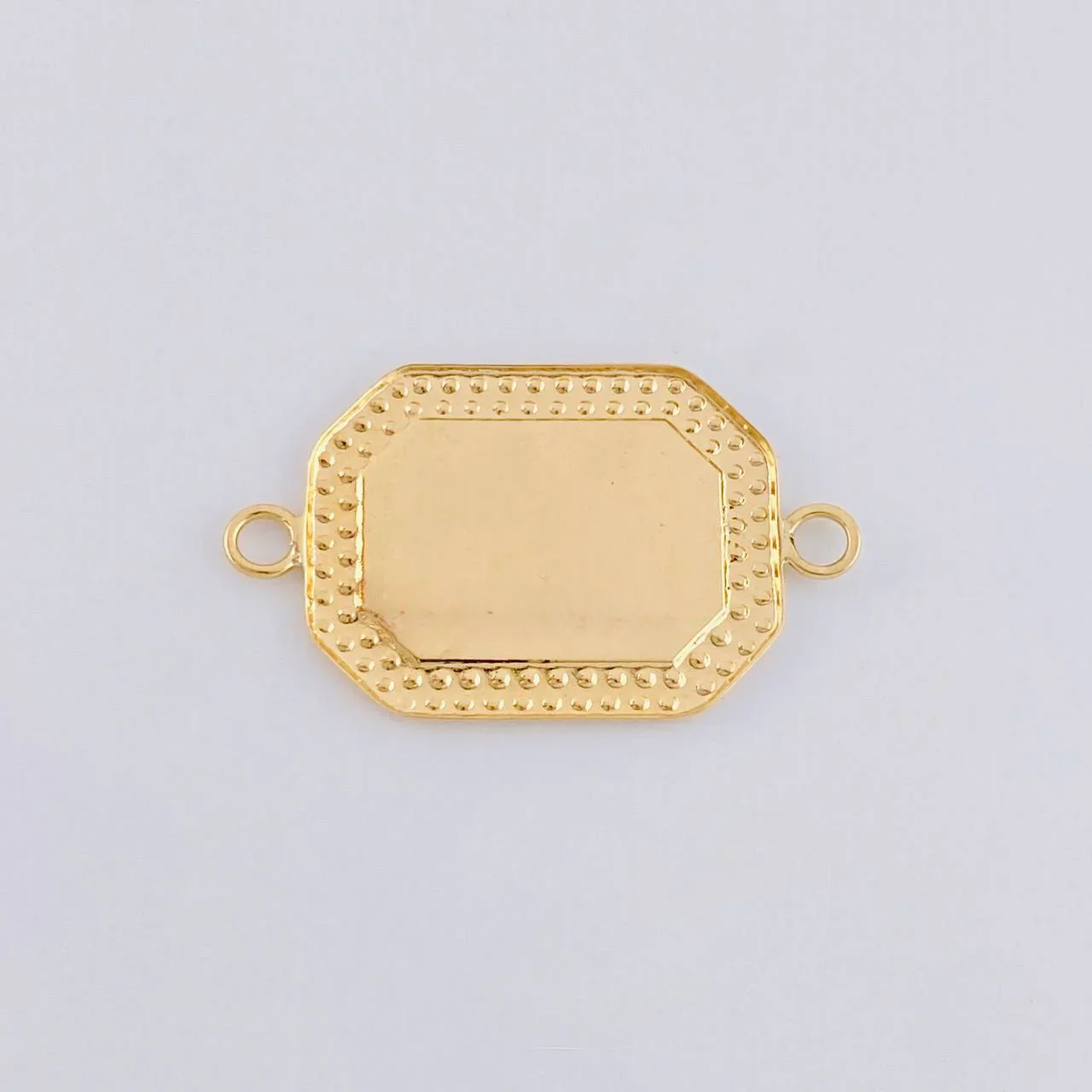 Herraje Placa Marco Bordeado 0.65 g / 2.2 cm Oro Amarillo 18K - Image 3