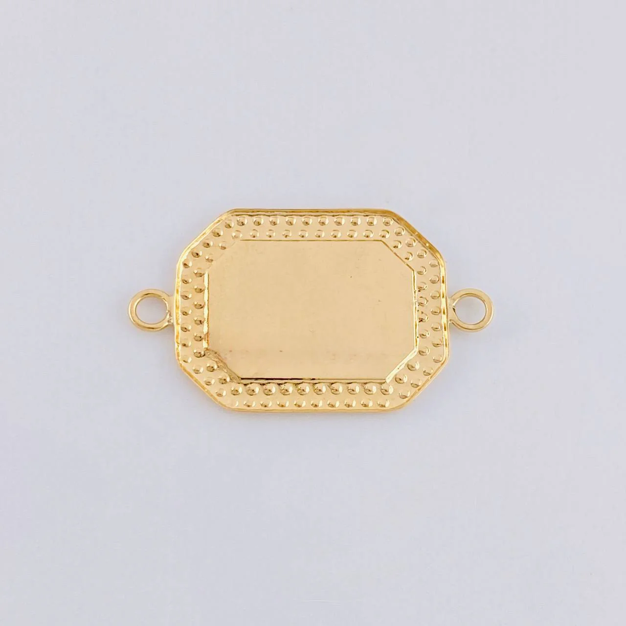 Herraje Placa Marco Bordeado 0.7 g / 2.2 cm Oro Amarillo 18K - Image 3