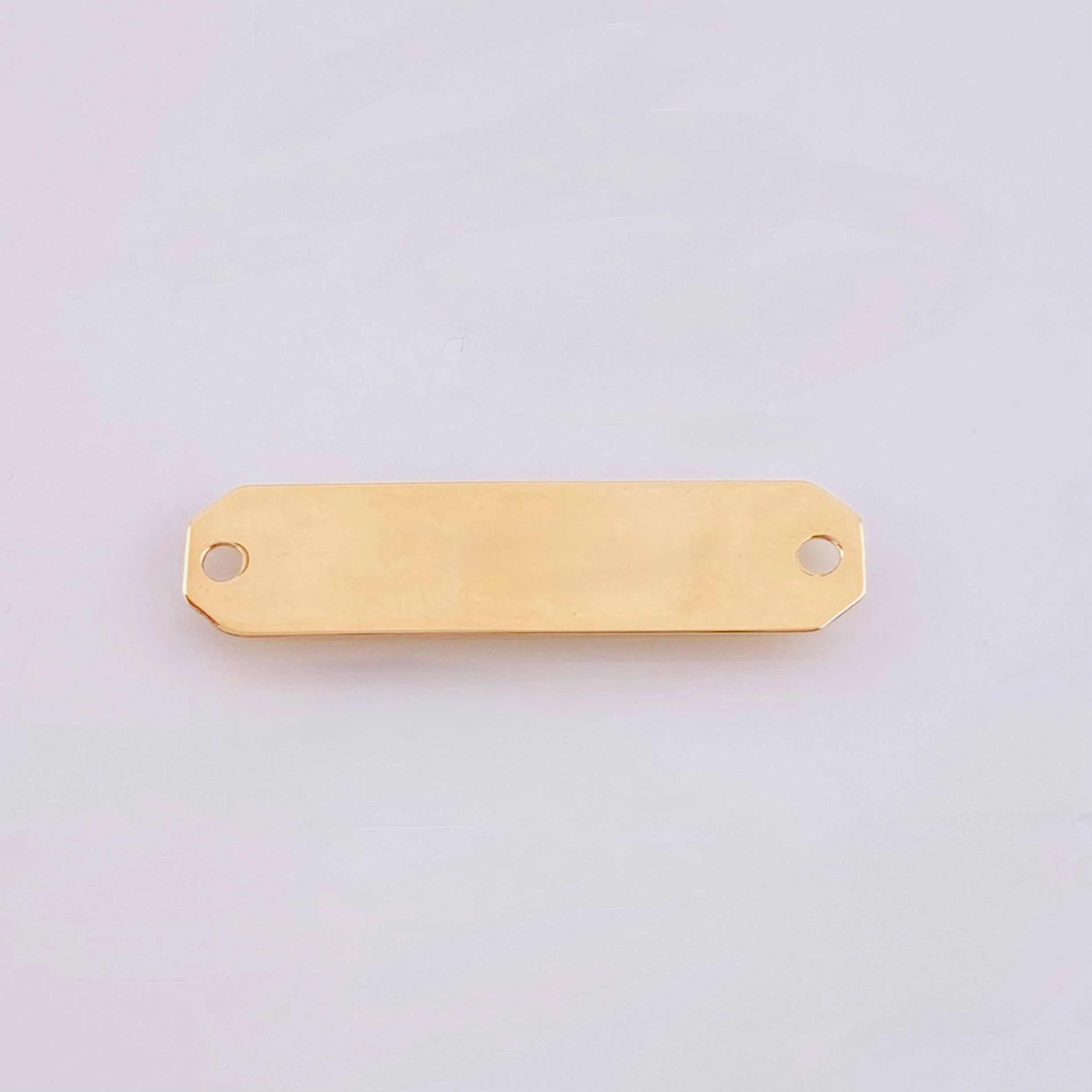 Herraje Placa Octagonal 0.75gr / 2.8cm / Oro Amarillo 18K