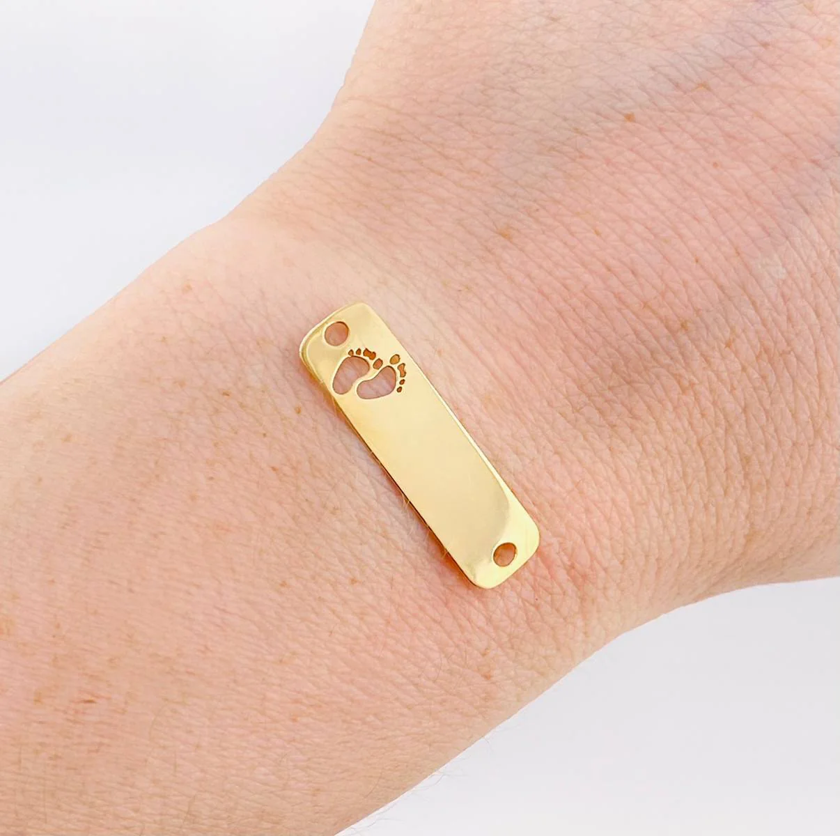 Herraje Placa Pie 0.85 g / 2.8 cm Oro Amarillo 18K - Image 6