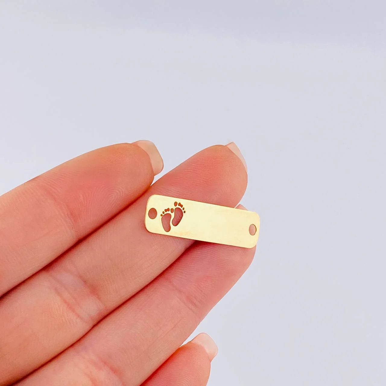 Herraje Placa Pies 0.8 g / 2.8 cm Oro Amarillo 18K - Image 3