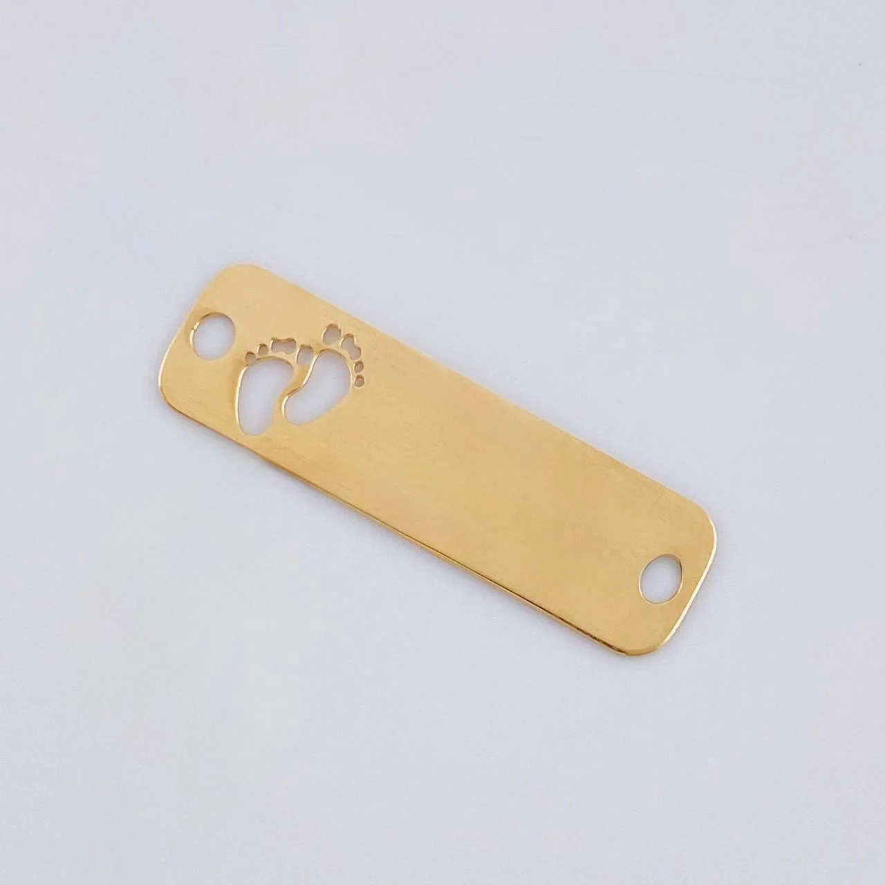Herraje Placa Pies 0.8 g / 2.8 cm Oro Amarillo 18K - Image 4