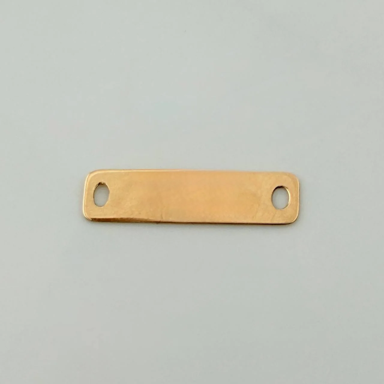 Herraje Placa Rectangular 0.35gr / 2cm / Oro Amarillo 18K %