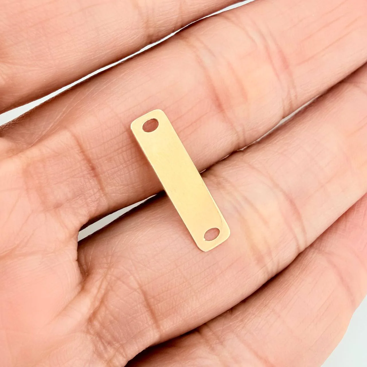 Herraje Placa Rectangular 0.35gr / 2cm / Oro Amarillo 18K % - Image 4