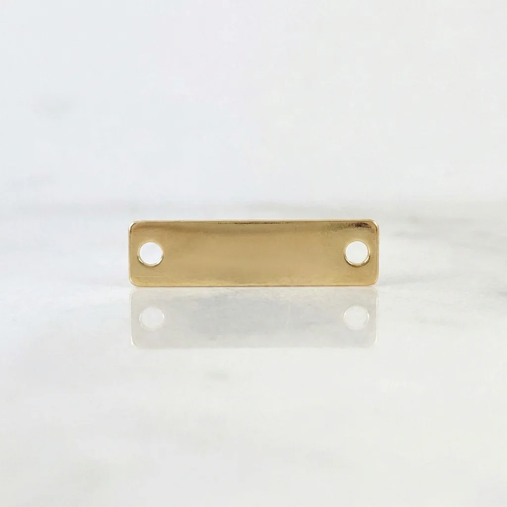 Herraje Placa Rectangular 0.75gr / 2.8cm / Oro Amarillo 18K