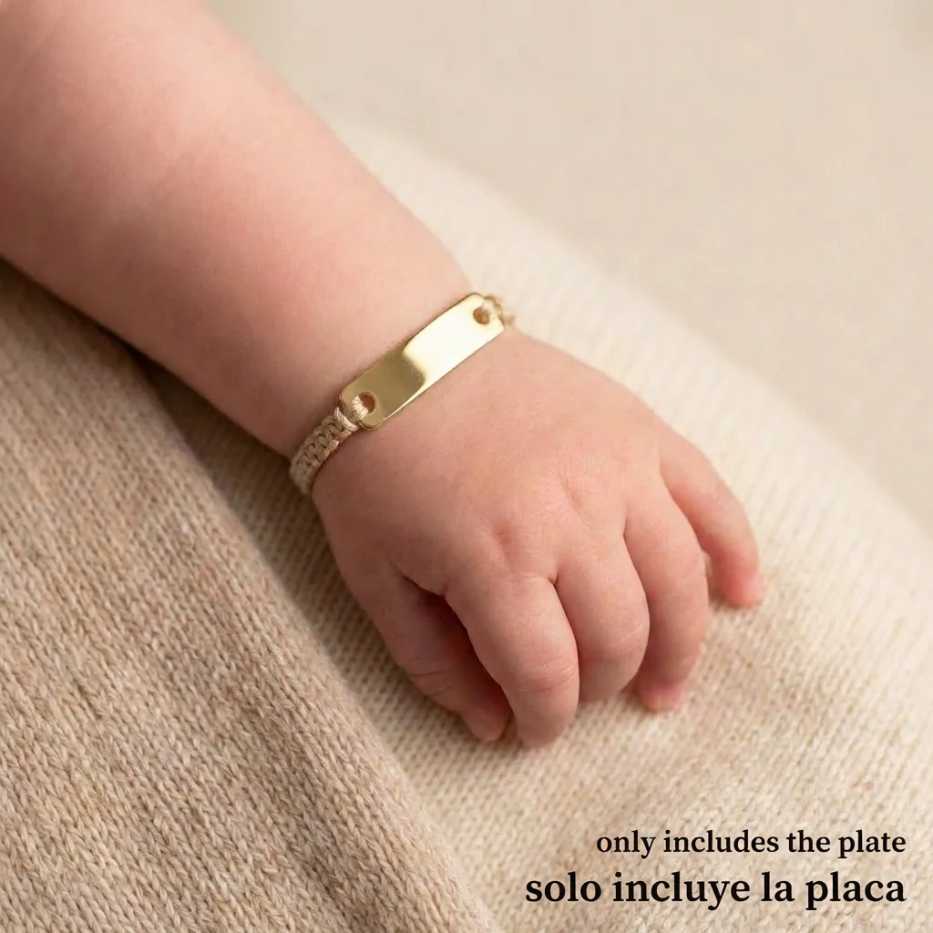 Herraje Placa Rectangular 0.75gr / 2.8cm / Oro Amarillo 18K - Image 2