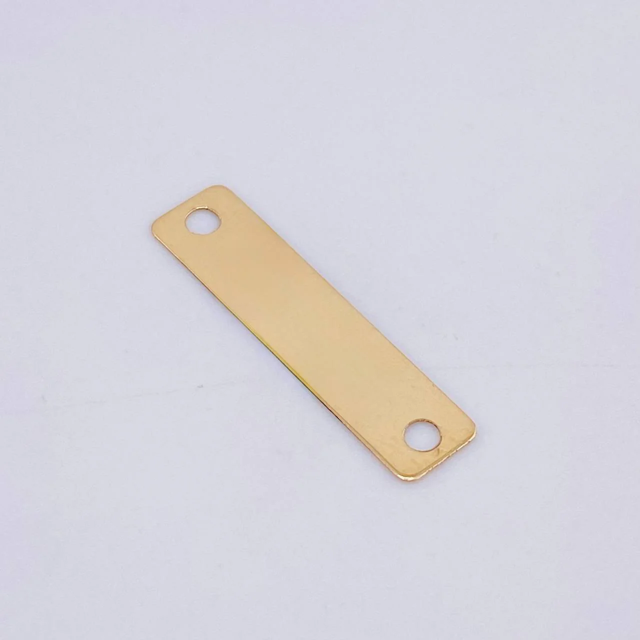 Herraje Placa Rectangular 0.85gr / 2.8cm / Oro Amarillo 18K * - Image 2