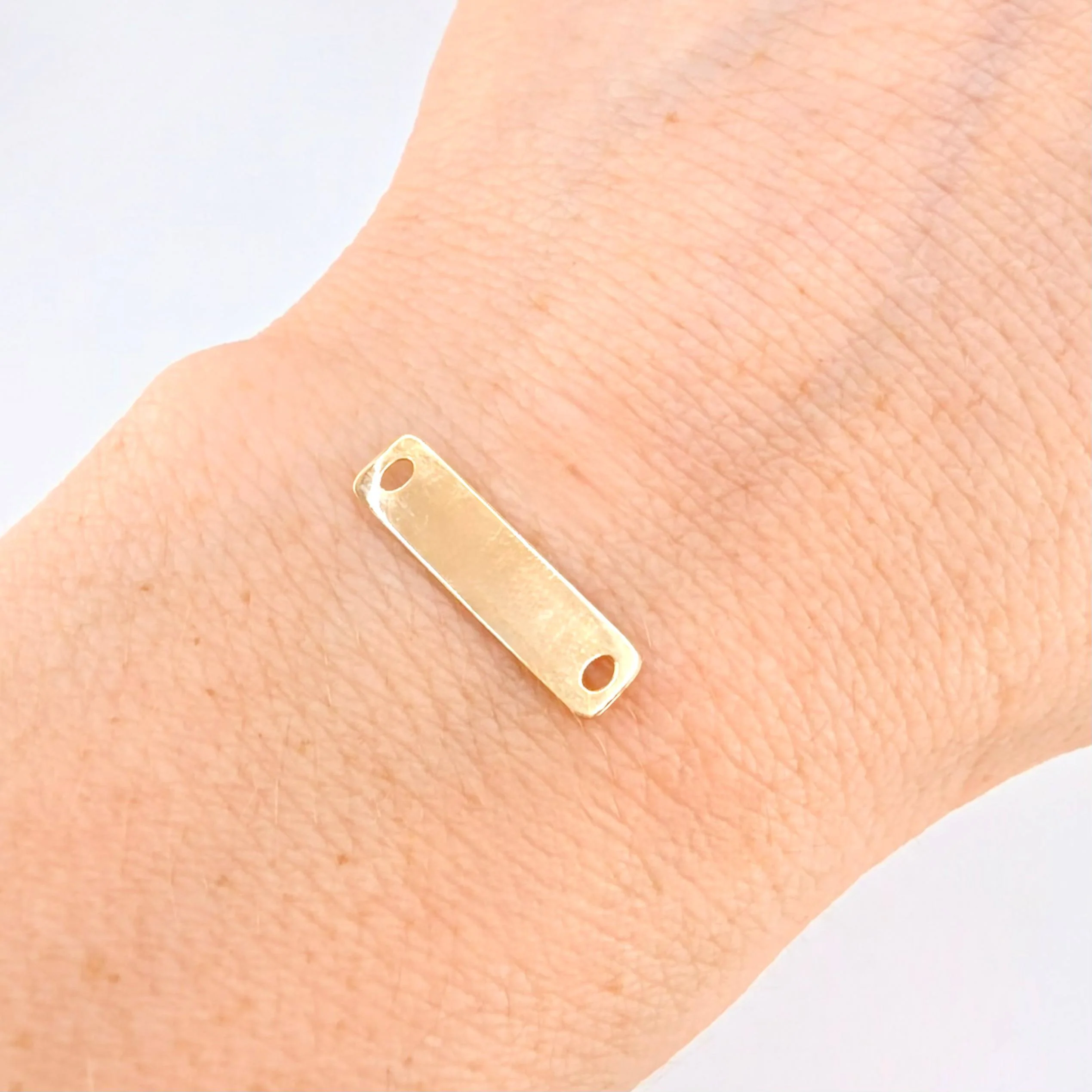 Herraje Rectangular 0.35gr / 2cm / Oro Amarillo 18K - Image 4