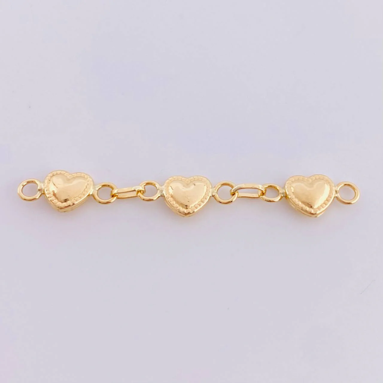 Herraje Retazo Corazones Bordeados 0.85 g / 4,1 cm Oro Amarillo 18K