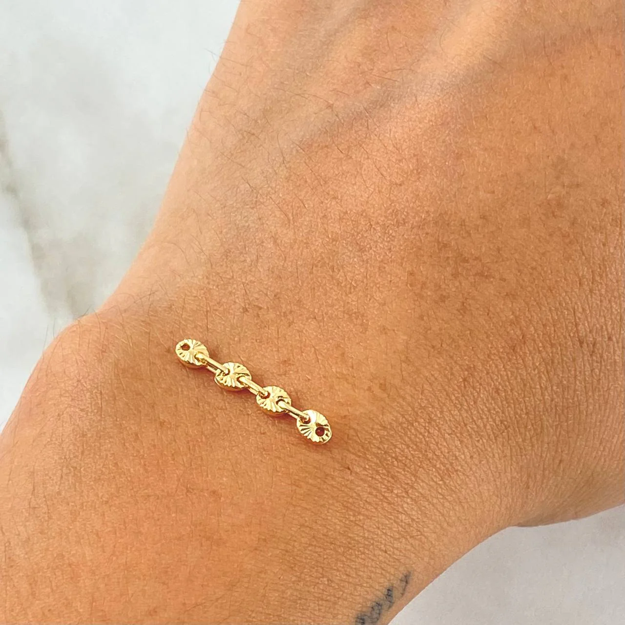 Herraje Retazo GC 4 Eslabones 0.35gr / 2.4cm / 3.4mm Oro Amarillo 18K - Image 3