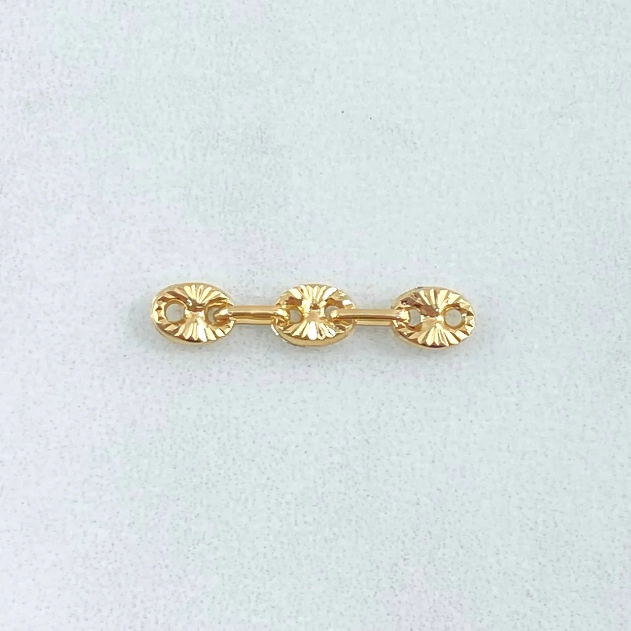 Herraje Retazo GC 3 Eslabones 0.3gr / 1.9cm / 4.2mm Oro Amarillo 18K