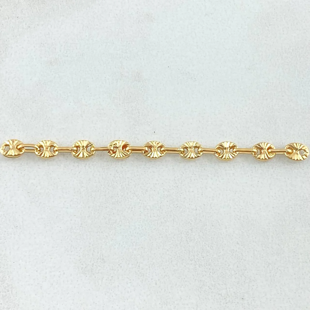 Herraje Retazo GC 9 Eslabones 0.7gr / 5.8cm / 3.4mm Oro Amarillo 18K