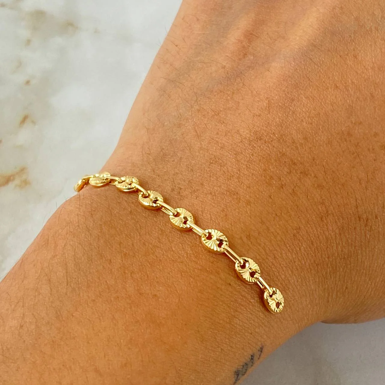 Herraje Retazo GC 8 Eslabones 0.9gr / 5.5cm / 4.2mm Oro Amarillo 18K - Image 3
