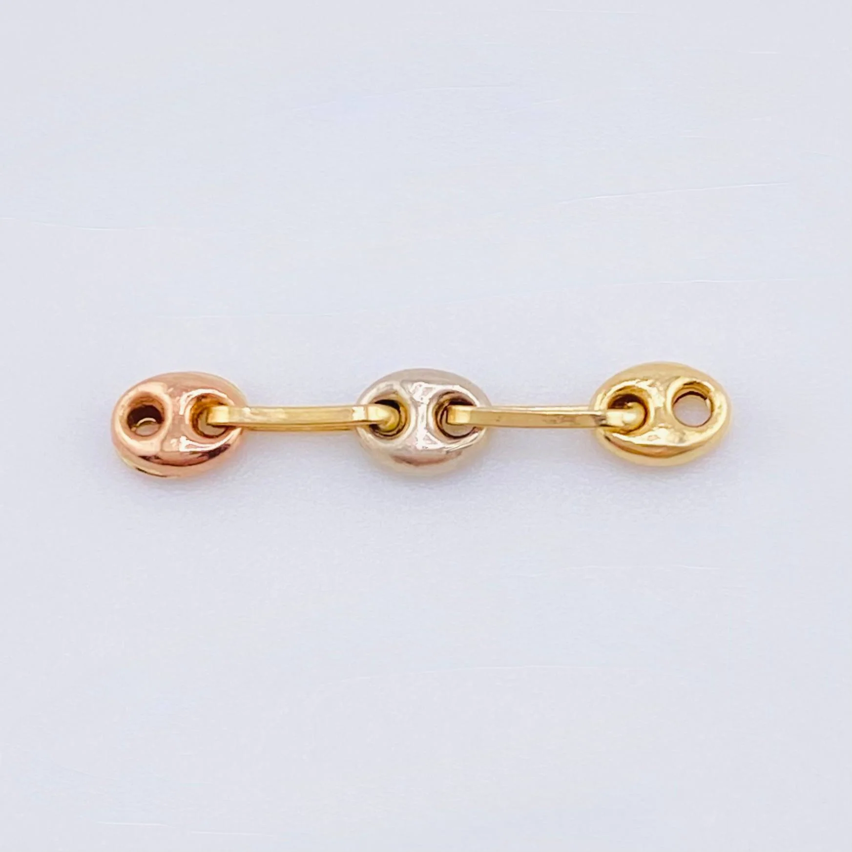 Herraje Retazo GC 3 Eslabones 0.25gr / 1.9cm / 4.2mm Tres Oros 18K ©
