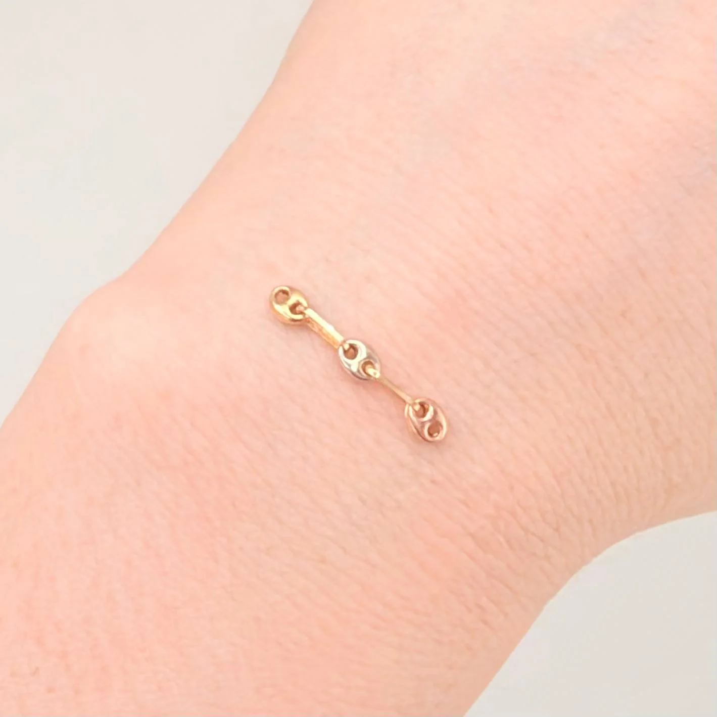 Herraje Retazo GC 3 Eslabones 0.25gr / 1.9cm / 4.2mm Tres Oros 18K © - Image 3