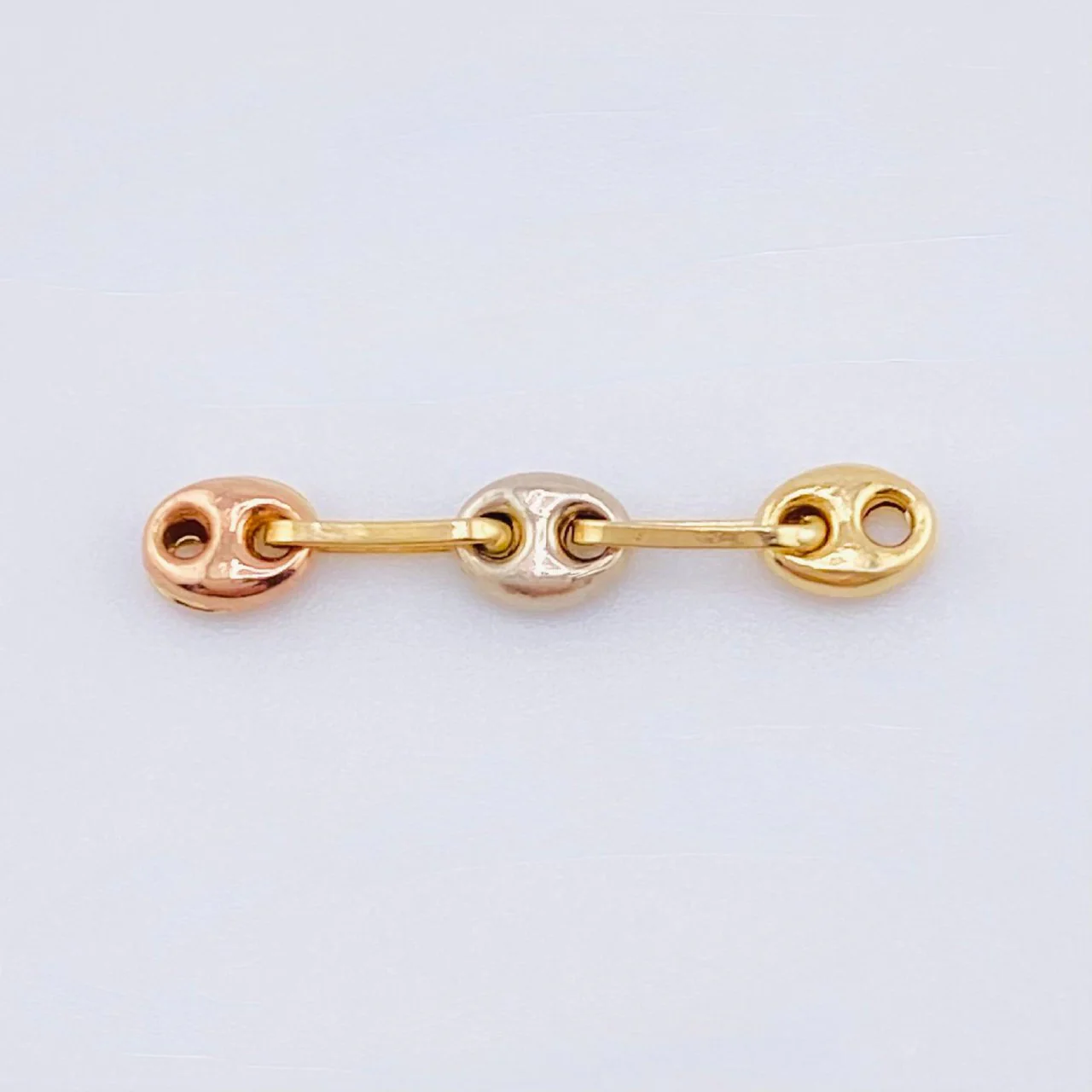 Herraje Retazo GC 3 Eslabones 0.25gr / 2cm / 3.4mm Tres Oros 18K