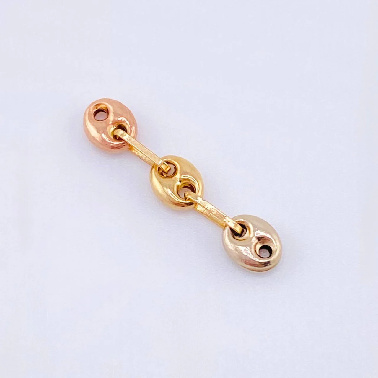 Herraje Retazo GC 3 Eslabones 0.3gr / 2.2cm / 4.2mm Tres Oros 18K - Image 2