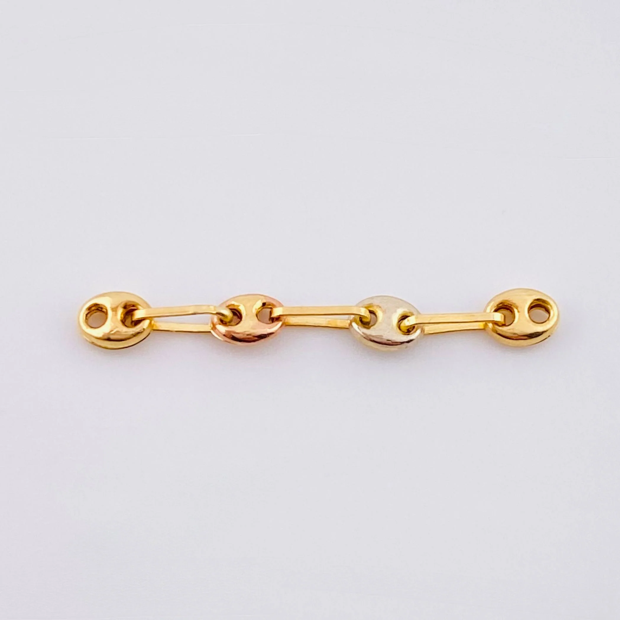 Herraje Retazo GC 4 Eslabones 0.3gr / 2.8cm / 3.4mm Tres Oros 18K