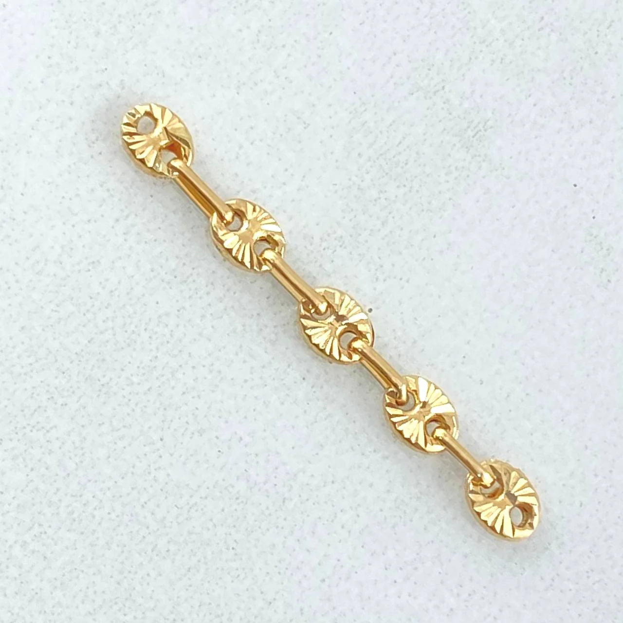 Herraje Retazo GC 5 Eslabones 0.4gr / 3cm / 3.4mm Oro Amarillo 18K - Image 2