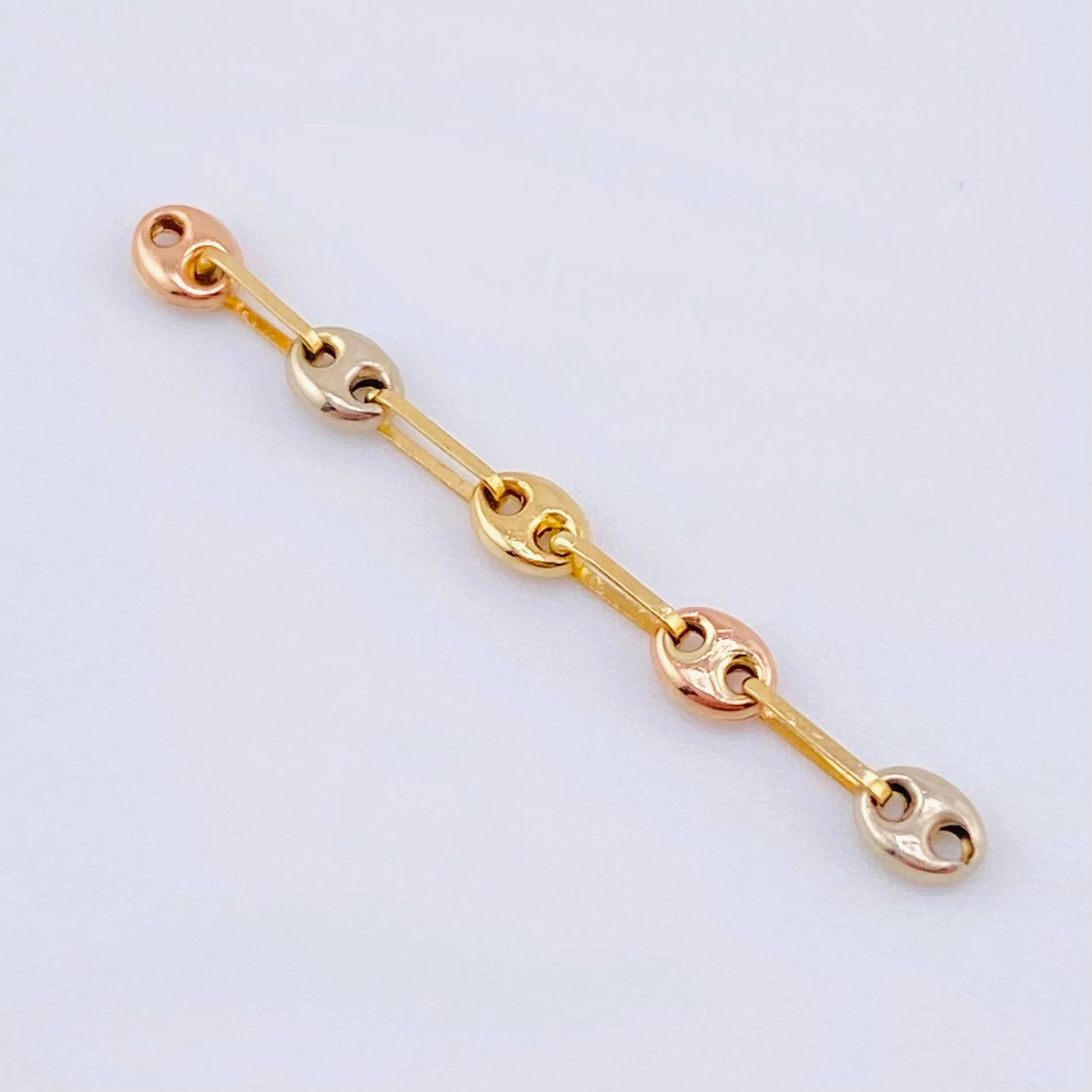 Herraje Retazo GC 5 Eslabones 0.3gr / 3.2cm / 3.4mm Tres Oros 18K - Image 2