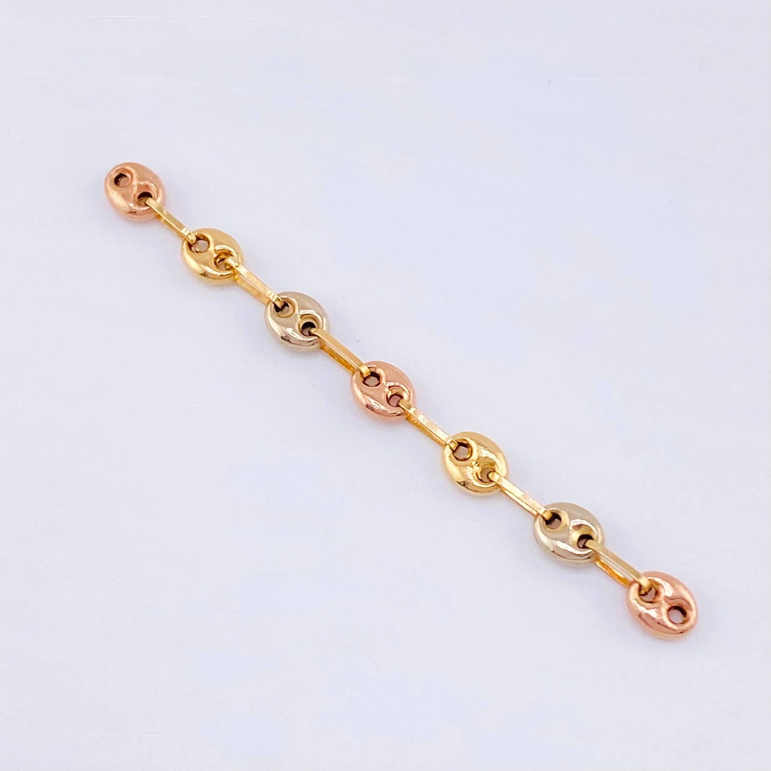 Herraje Retazo GC 7 Eslabones 0.65gr / 5cm / 4.2mm Tres Oros 18K - Image 2