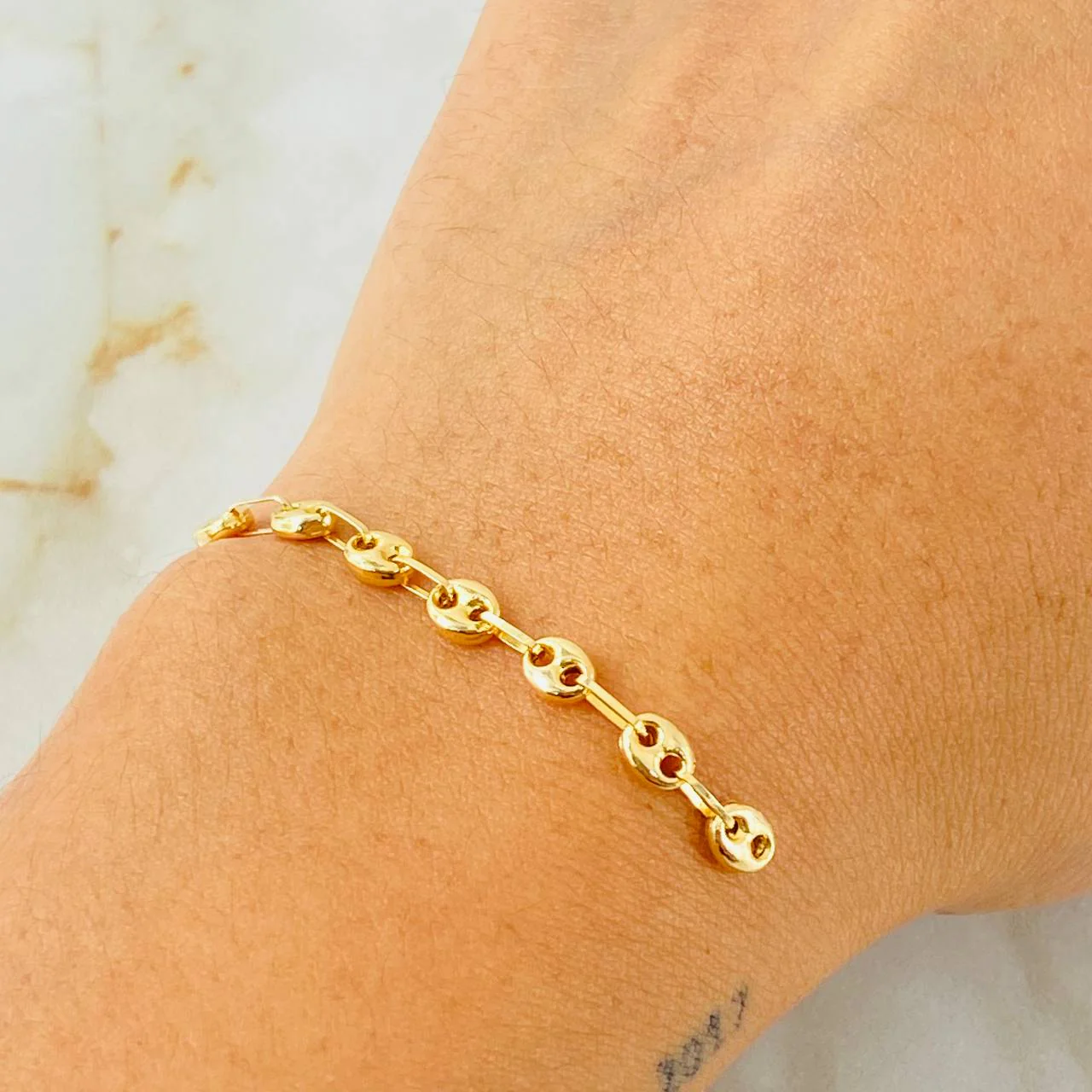 Herraje Retazo GC 7 Eslabones 0.6gr / 5.3cm / 4.2mm Oro Amarillo 18K * - Image 3