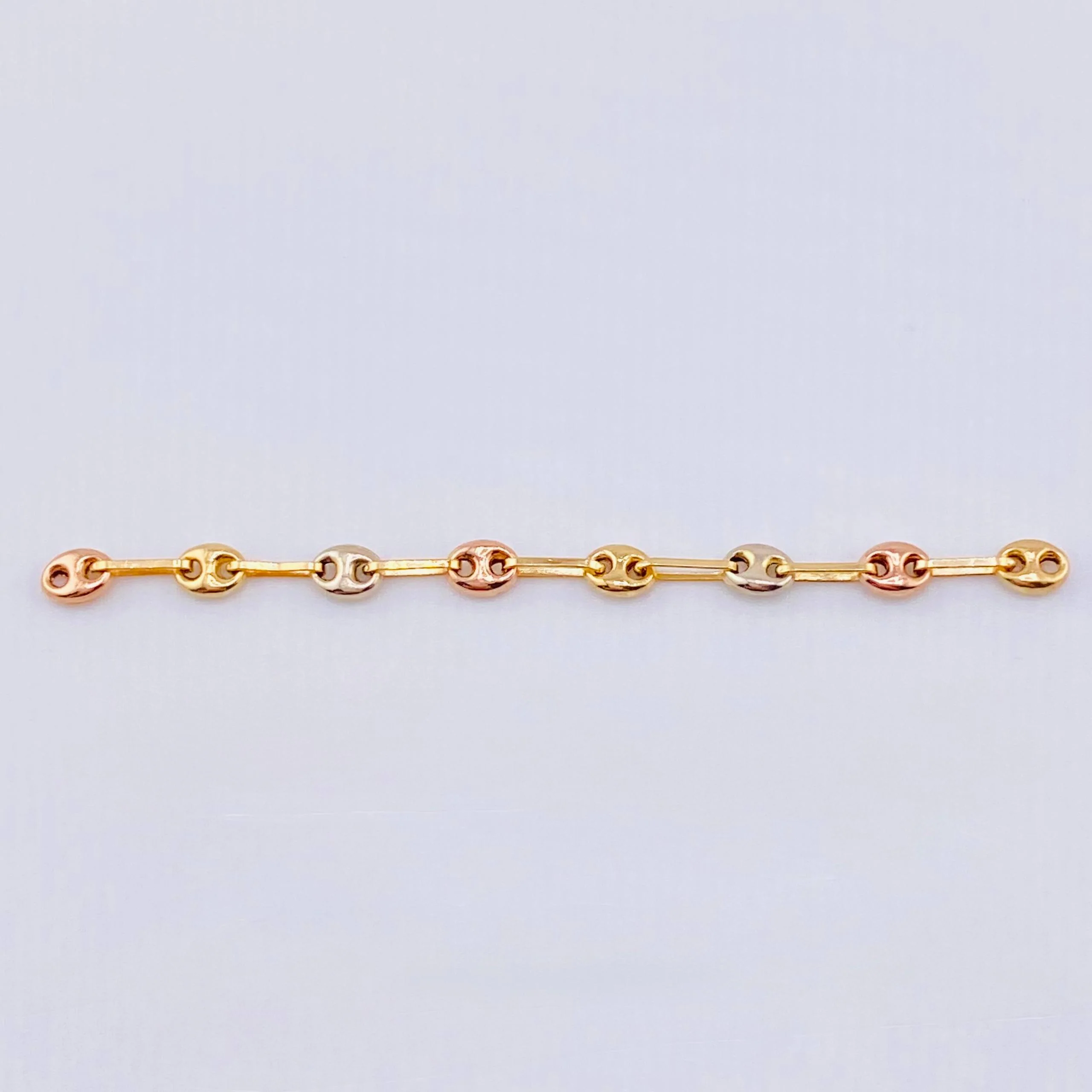 Herraje Retazo GC 8 Eslabones 0.65gr / 6.3cm / 3.4mm Tres Oros 18K