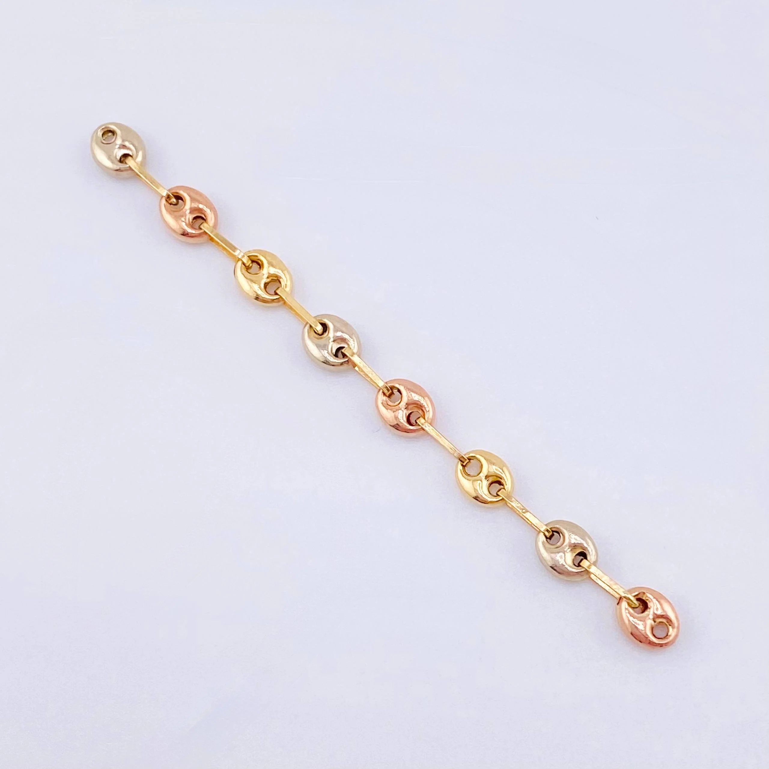 Herraje Retazo GC 8 Eslabones 0.85gr / 6.3cm / 4.2mm Tres Oros 18K - Image 2