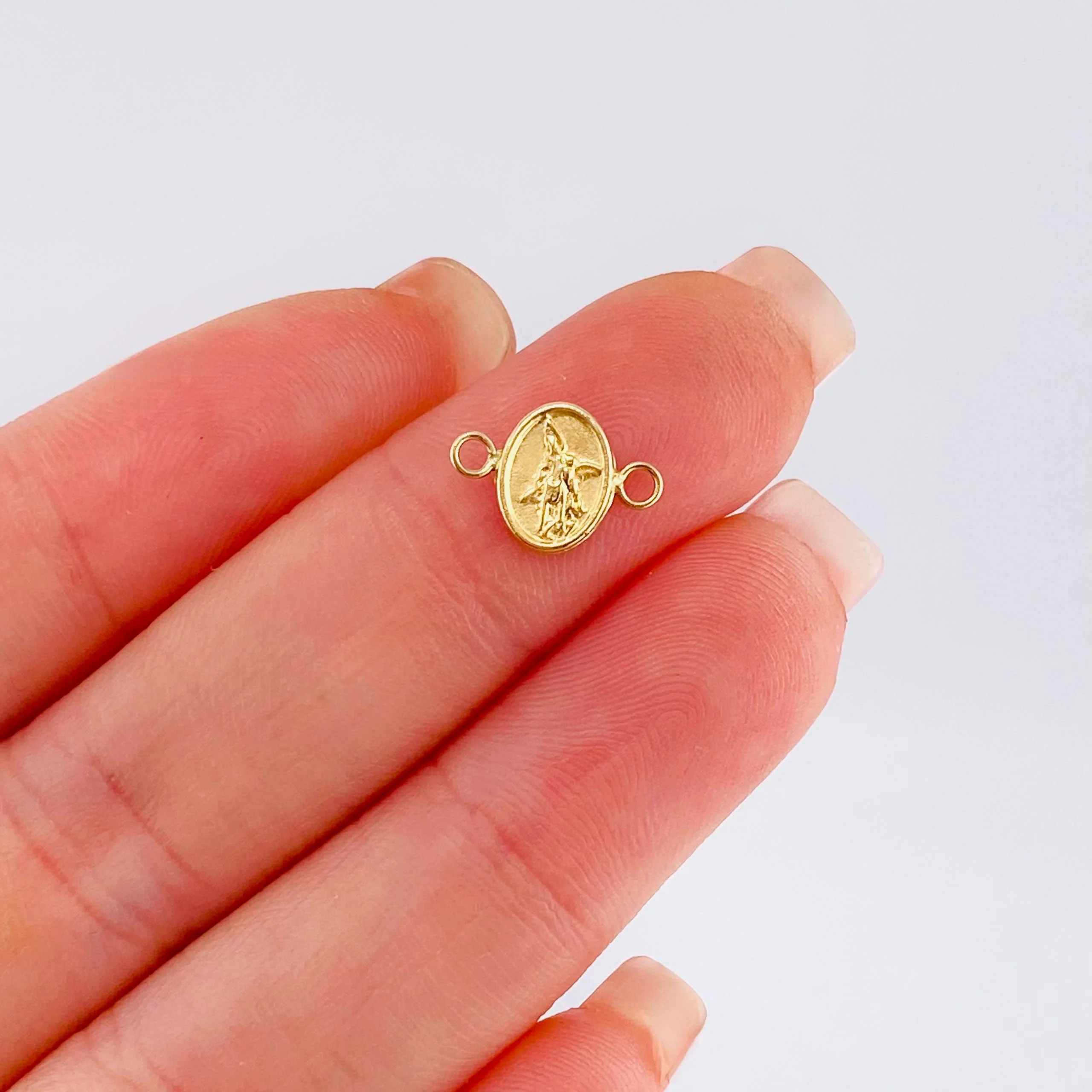 Herraje San Miguel Arcangel 0.6 g / 1.6 cm Oro Amarillo 18K - Image 4