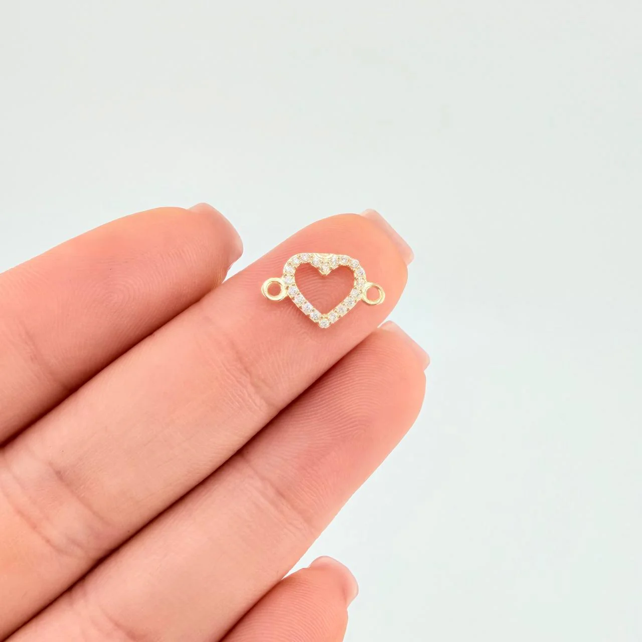 Herraje Silueta Corazón 0.4 g / 1.3 cm Oro Amarillo 18K - Image 4