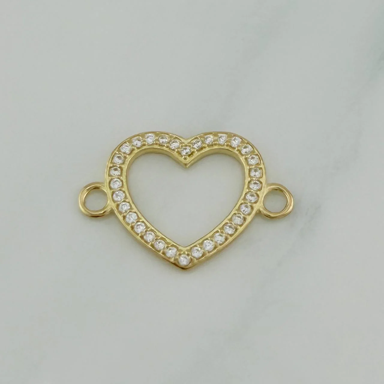 Herraje Silueta Corazón 0.9 g / 1.9 cm Oro Amarillo 18K