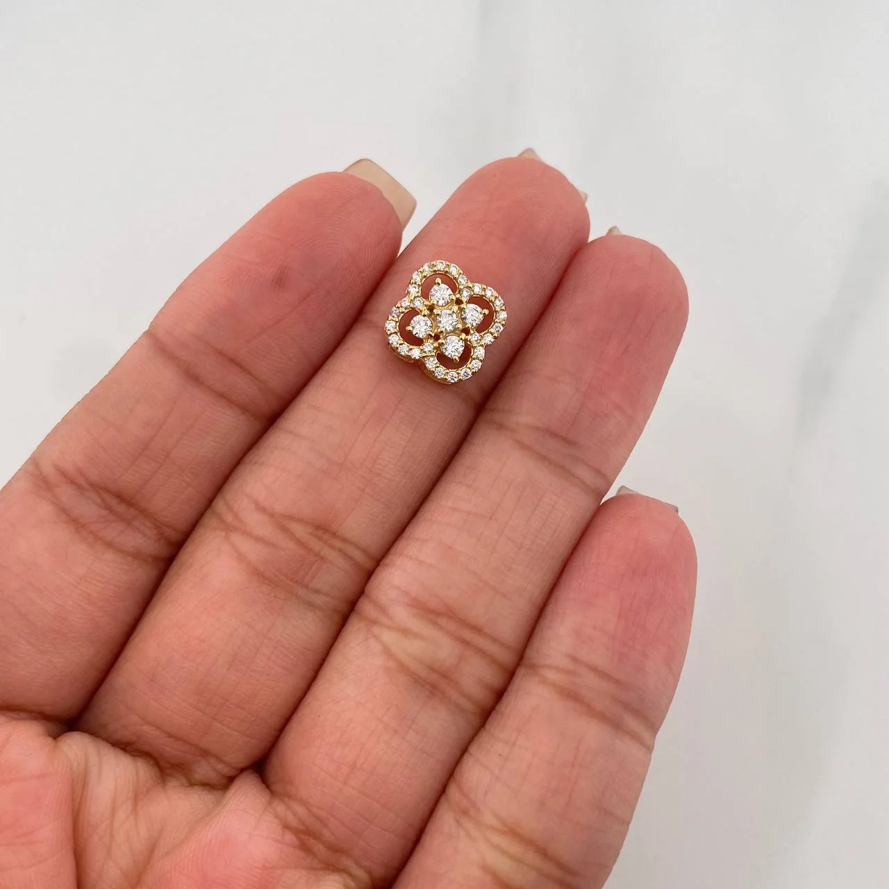 Herraje Trebol 1.4g / 1cm Oro Amarillo 18K - Image 4