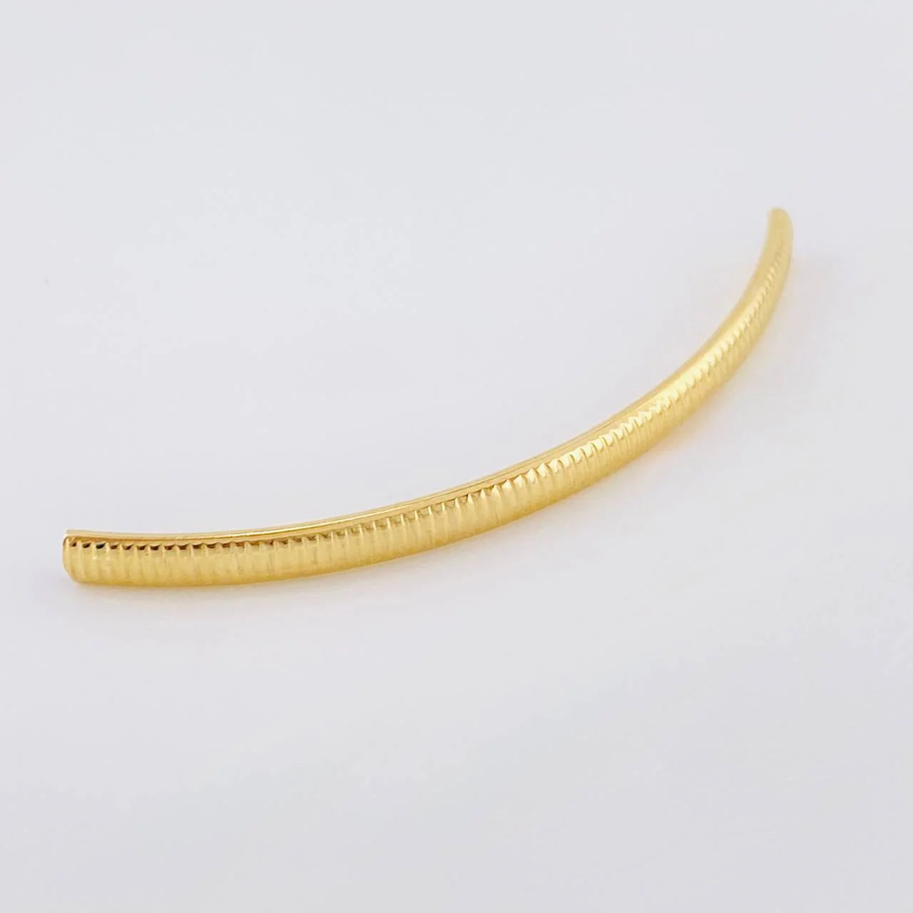 Herraje Tubular Rayada 0.35 g / 4.5 cm Oro Amarillo 18K - Image 2