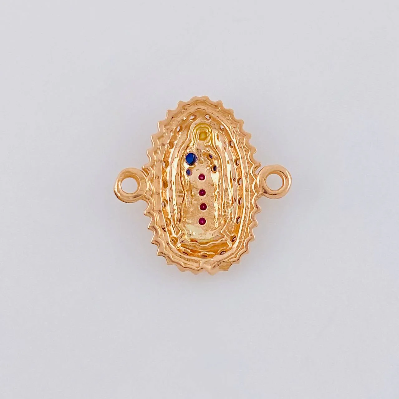 Herraje Virgen De Guadalupe 1.15 g / 1.5 cm Oro Rosa 18K - Image 3