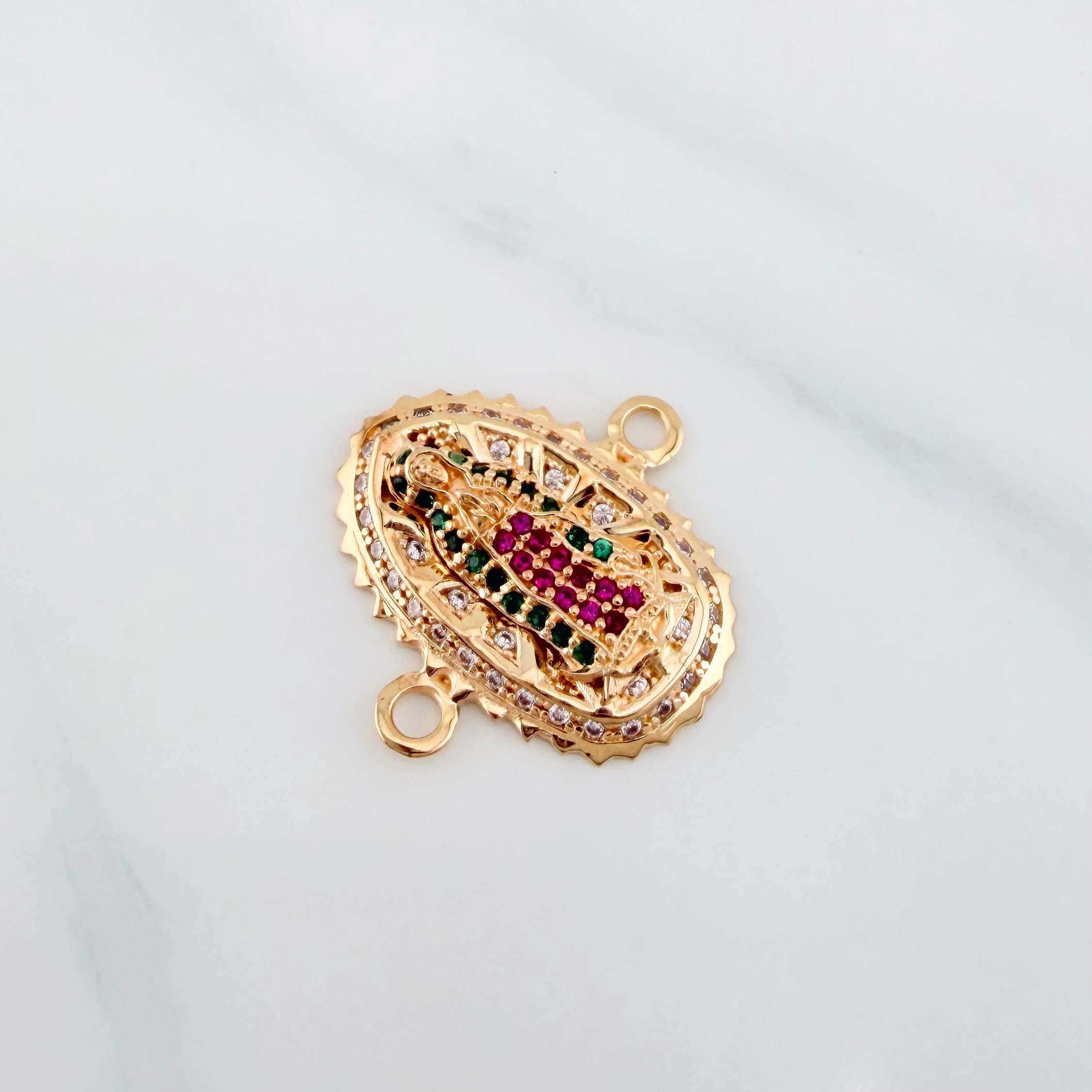 Herraje Virgen Guadalupe 1.15 g / 1.5 cm Oro Amarillo 18K - Image 2