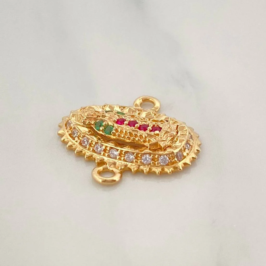 Herraje Virgen Guadalupe 1.2 g / 1.4 cm Oro Amarillo 18K - Image 3