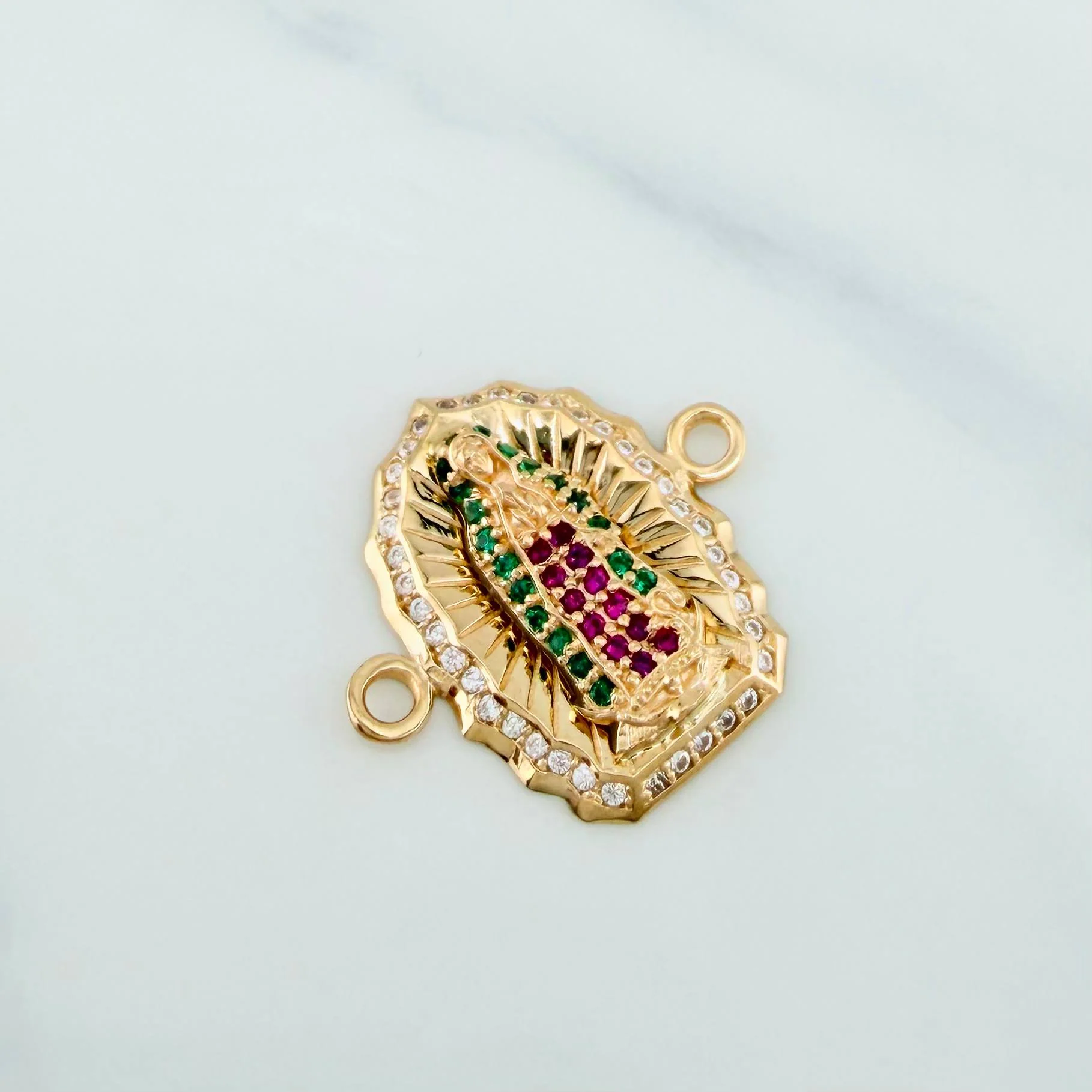 Herraje Virgen Guadalupe 2.5 g / 2 cm Oro Amarillo 18K - Image 2