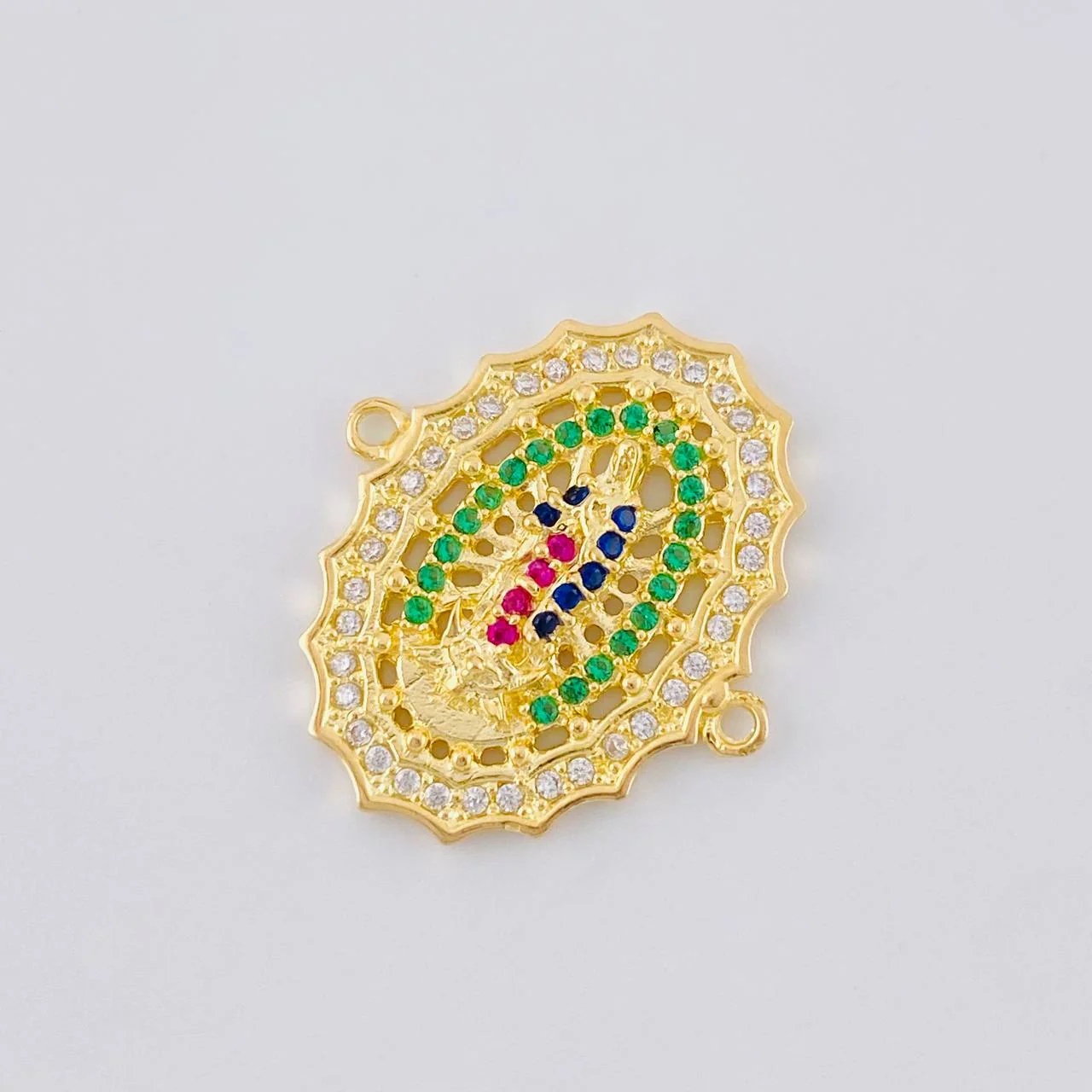 Herraje Virgen Guadalupe 3.3 g / 2 cm Oro Amarillo 18K - Image 2