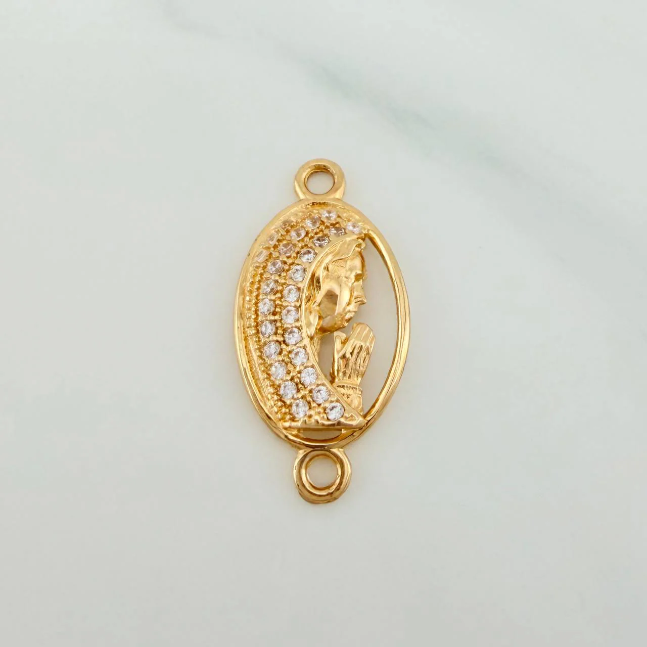 Herraje Virgen Maria 1.2gr / 2cm / Oro Amarillo 18K %