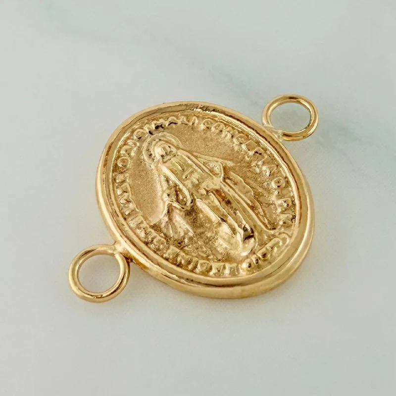 Herraje Virgen Milagrosa 0.6gr / 1.5cm / Oro Amarillo 18K % - Image 3