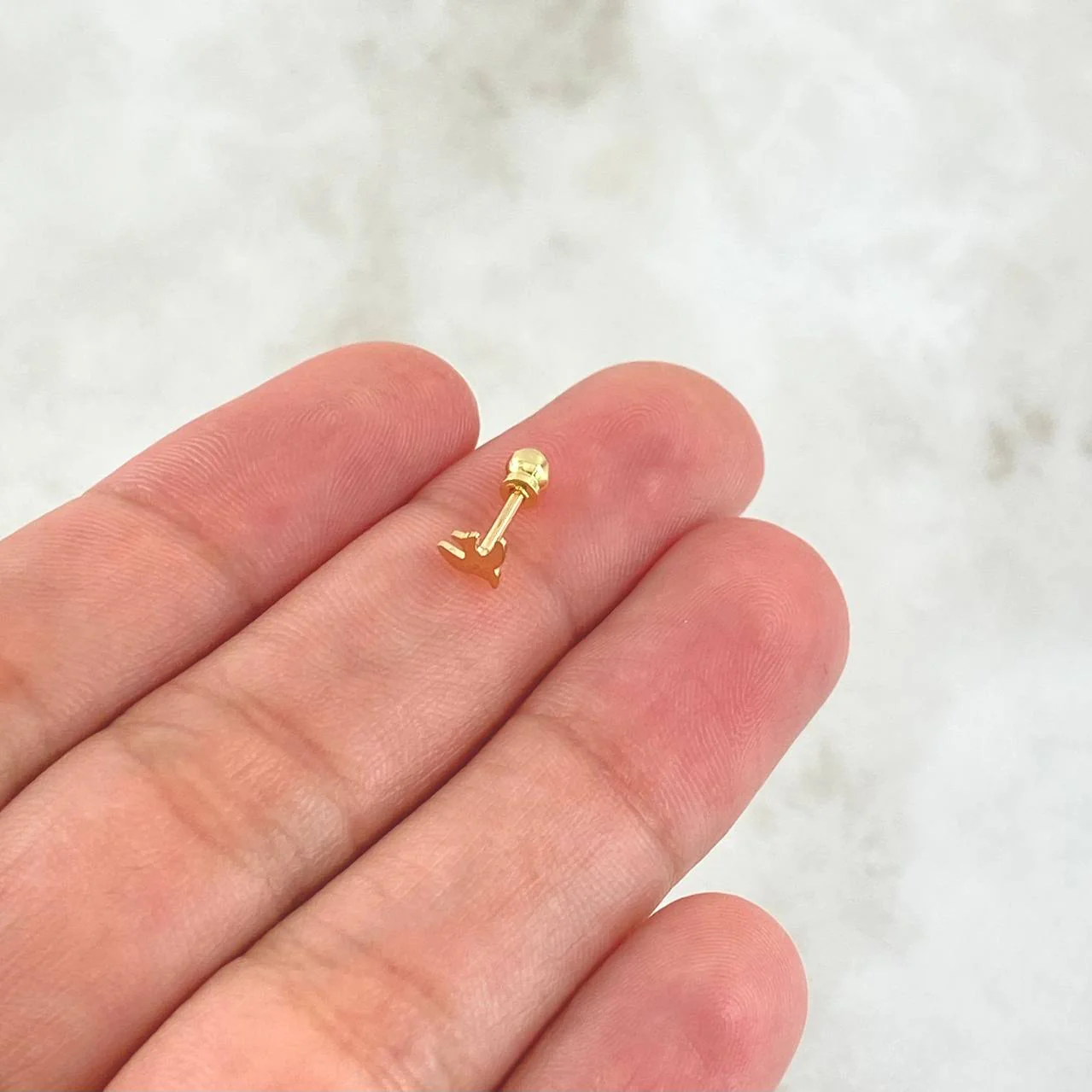 Piercing Ave 0.3 g / 0.9 cm Oro Amarillo 18K - Image 3