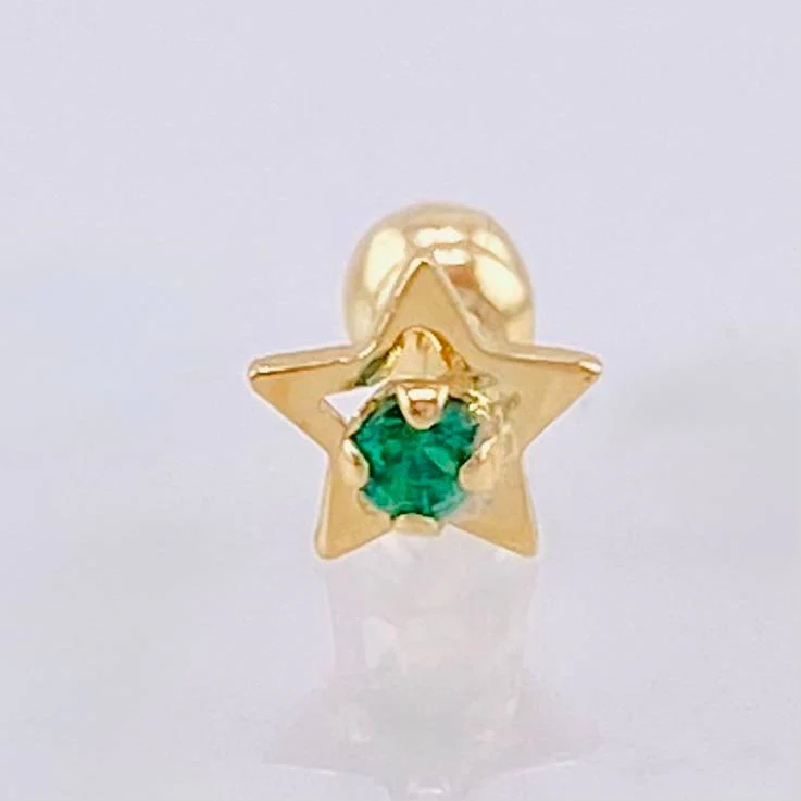Piercing Chispa Estrella 0.3gr / 1.1cm / Oro Amarillo 18K