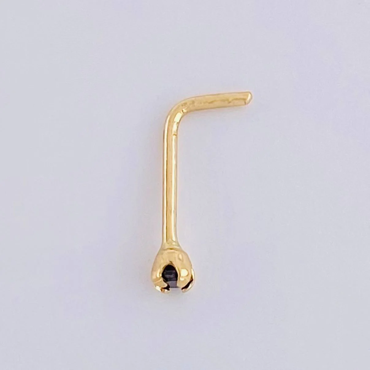 Piercing Chispa Negro 0.1 g / 1 cm Oro Amarillo 18K - Image 3