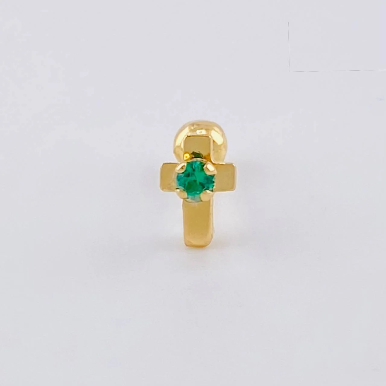 Piercing Cruz 0.35 g / 1 cm Oro Amarillo 18K