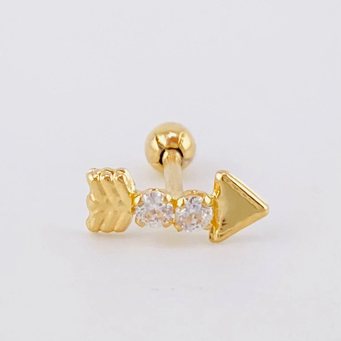 Piercing Flecha 0.35 g / 1.2 cm Oro Amarillo 18K