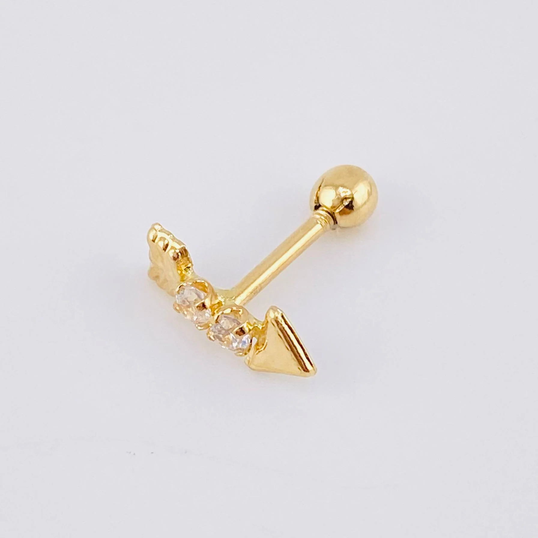 Piercing Flecha 0.35 g / 1.2 cm Oro Amarillo 18K - Image 3