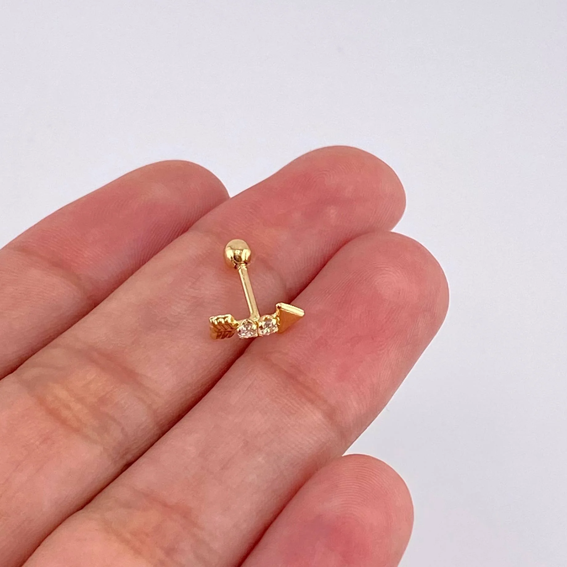 Piercing Flecha 0.35 g / 1.2 cm Oro Amarillo 18K - Image 4